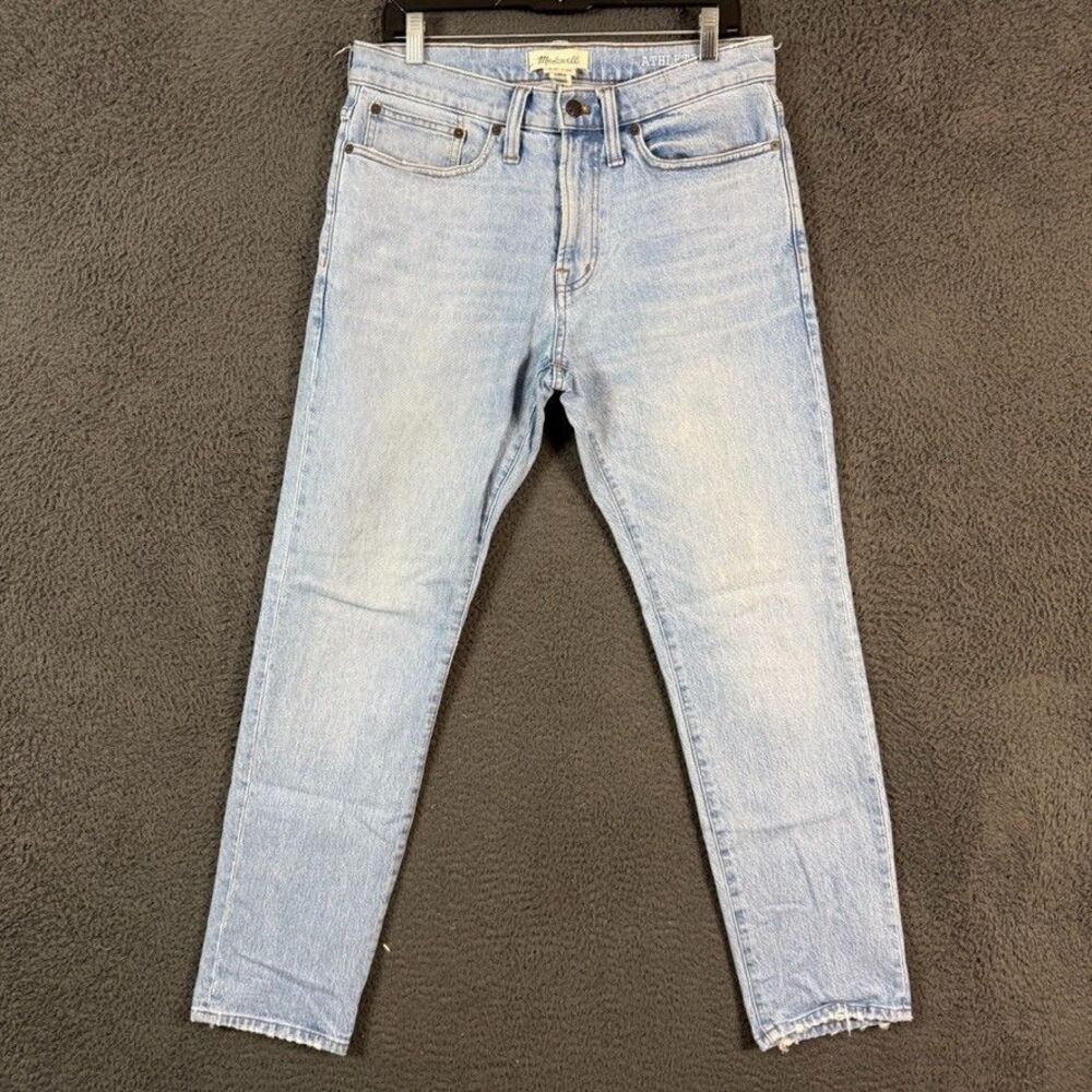 Madewell Jeans Mens 32x30 Blue Athletic Slim Fit Stretch Light Wash Denim Pants